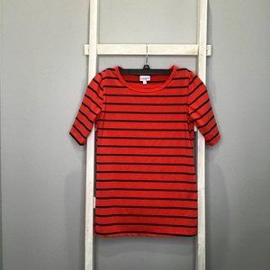 NWOT LuLaRoe Gigi Striped Coral Shirt XS